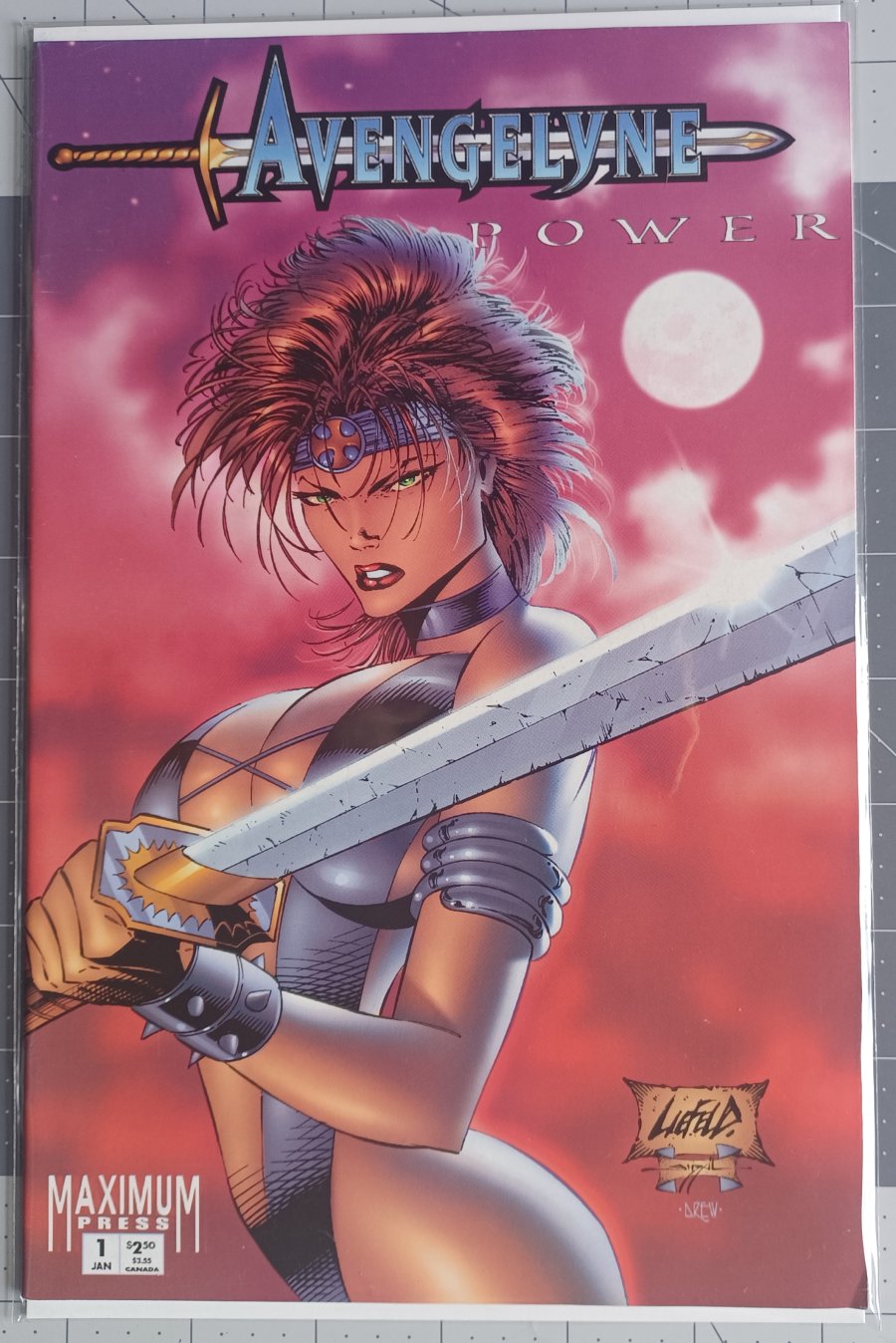 Avengelyne: Power #1 (1995) - Maximum Press — Red Sky Variant